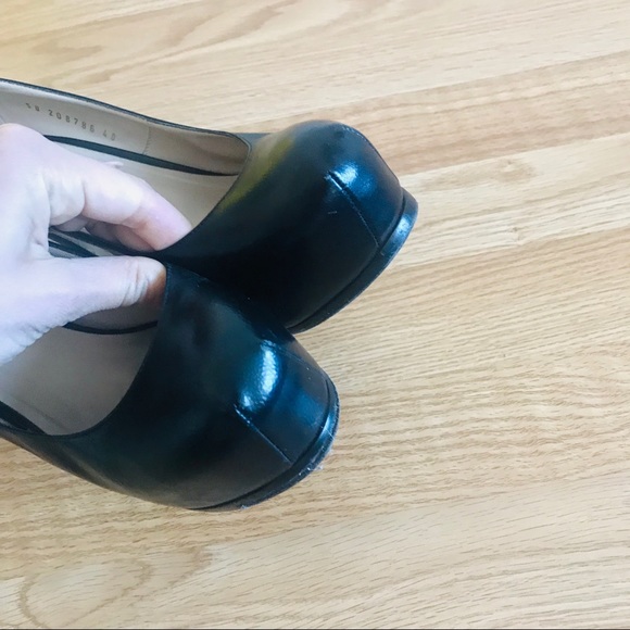 YSL black leather Tribute platform heel Pump - Picture 2 of 8